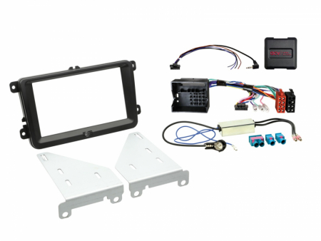 Installationskit Volkswagen Dubbel-DIN, svart i gruppen Bilstereo / Hvad passer i min bil / Volkswagen / Caddy / Caddy Mk3 2004-2015 / Skift stereo Caddy Mk3 2004-2015 hos BRL Electronics (7006213203003)