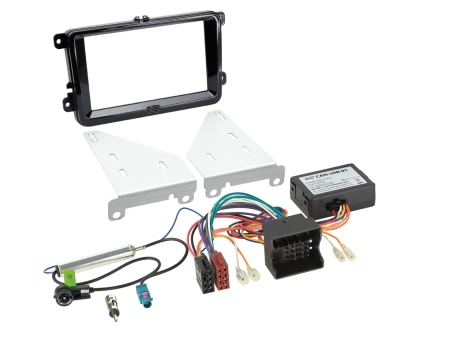 ACV installationssæt 2-DIN Seat/Skoda/VW, sort i gruppen Bilstereo / Hvad passer i min bil / Volkswagen / Transporter / Transporter T5.1 2010-2015 / Skift stereo Transporter T5.1 2010-2015 hos BRL (7006213203004)