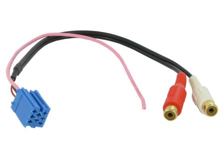 Blaupunkt Aux in-kablage, Blå Mini ISO till 2 RCA i gruppen Bilstereo / Smartphone i bilen / AUX & USB i bilen hos BRL (701CT29BP01)
