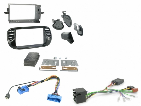 Installationskit Fiat 500 2007 - 2015 Svart i gruppen Bilstereo / Hvad passer i min bil / Fiat / 500 hos BRL Electronics (701CTKFT02)