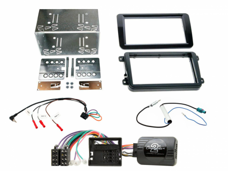 Installationskit Skoda Fabia 07-14, dubbel-din i gruppen Bilstereo / Hvad passer i min bil / Skoda / Skoda Fabia / Skoda Fabia 2007-2014 hos BRL Electronics (701CTKSK01)