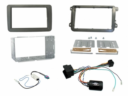 Installationskit Volkswagen MIB-PQ 15>, grå i gruppen Bilstereo / Hvad passer i min bil / Volkswagen / Transporter / Transporter T6 2015-2020 / Skift stereo Transporter T6 2015-2020 hos BRL Electronics (701CTKVW16)