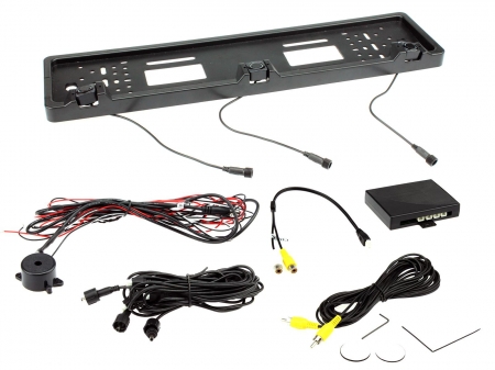 Nummerplåtshållare med backsensorer i gruppen Bilstereo / Tilbehør / Bakkamera hos BRL Electronics (701NUMBERPLATEPS)