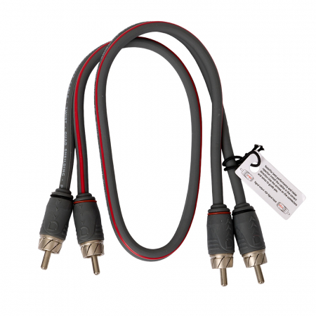 Auto-Connect snoet lavniveaukabel 0.5 meter, Level 2 i gruppen Bilstereo / Kabler / Signalkabler hos BRL (720L2RCA05TB)