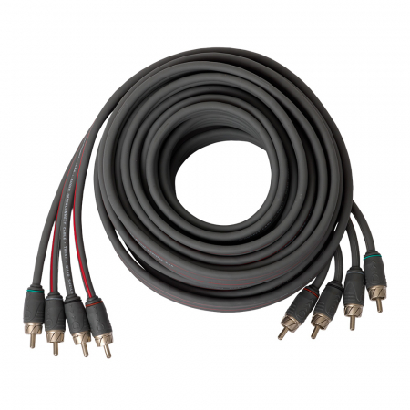 Auto-Connect 4-kanals snoet lavniveaukabel 5.5 meter, Level 2 i gruppen Bilstereo / Kabler / Signalkabler hos BRL (720L2RCA554TB)