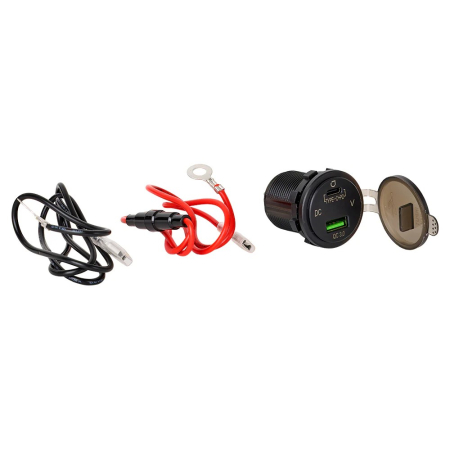 USB-oplader med voltmeter og USB-C i gruppen Bilstereo / Smartphone i bilen / Tilbehør til mobiltelefonen hos BRL (720L2VMU2)