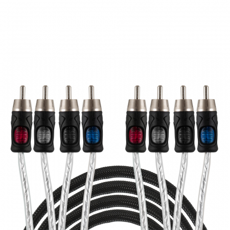 Auto-Connect 4-kanals lavniveau kabel 5.5 meter, Level 3 i gruppen Bilstereo / Kabler / Signalkabler hos BRL Electronics (720RCAL3554)
