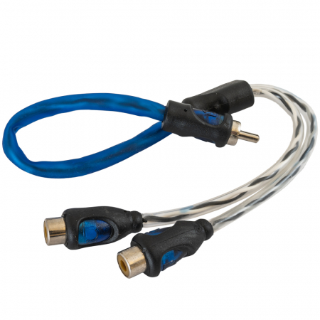 2 stk Auto-Connect Y-split Lågniveau 2 hun - 1 han 0,3 m, Level 2 i gruppen Bilstereo / Kabler / Signalkabler hos BRL Electronics (720RCAYL2F)