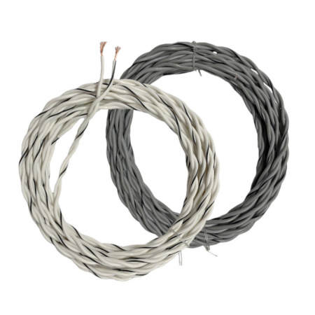 Auto-Connect tvundet højtalerledning 2x1.0mm² grå og hvid, 6 meter i gruppen Bilstereo / Kabler / Højttalerkabel hos BRL Electronics (720SCTWGR2106L2)