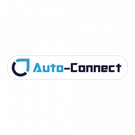 Auto-Connect-klistermärke 14x3cm, vit i gruppen Bilstereo / Tilbehør / Merchandise hos BRL Electronics (729LOGOFW)