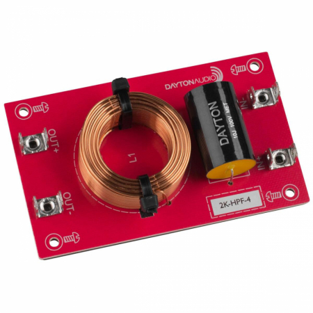Dayton Audio Högpassfilter 12dB/okt 4ohm, styck i gruppen Hjemmestereo / Byg selv / Delefiltre hos BRL Electronics (860HPF4r)