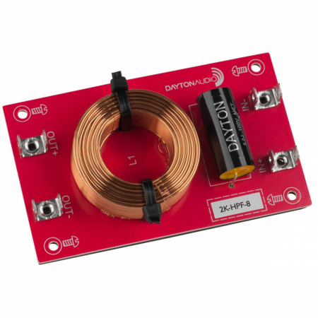Dayton Audio Högpassfilter 12dB/okt 8ohm, styck i gruppen Hjemmestereo / Byg selv / Delefiltre hos BRL Electronics (860HPF8r)