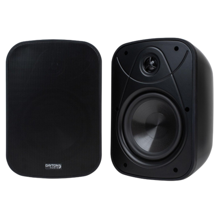 Dayton Audio IO65XP, aktive 6,5-tommers udendørshøjttalere, sort par i gruppen Nyheder hos BRL (860IO65XPB)