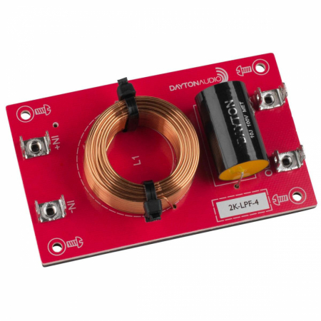Dayton Audio Lågpassfilter 12dB/okt 4ohm, styck i gruppen Hjemmestereo / Byg selv / Delefiltre hos BRL Electronics (860LPF4r)