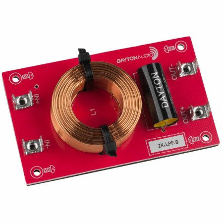 Dayton Audio Lågpassfilter 12dB/okt 8ohm, styck i gruppen Hjemmestereo / Byg selv / Delefiltre hos BRL Electronics (860LPF8r)