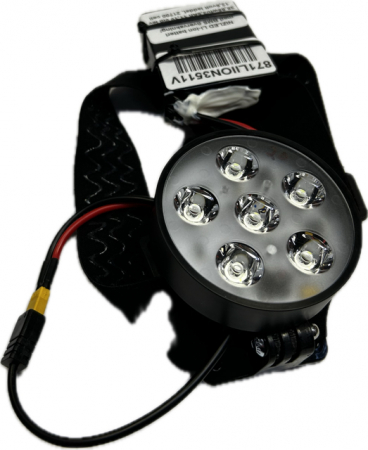 Pannbands-kit 1x60w med depåknapp på lampan LED li-ion 3,5 Ah i gruppen Bilstereo / LED-lys / Enduro / Hjelmsæt & lampedæksler hos BRL Electronics (871PANNKITT635)