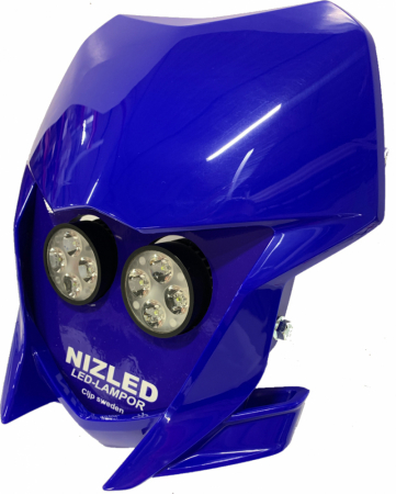 Dubbel lampkåpa 100w Yamaha WR 2019-2023, blå, kallvit 2xE40F i gruppen Bilstereo / LED-lys / Enduro / Hjelmsæt & lampedæksler hos BRL Electronics (871YAMB19E40F)
