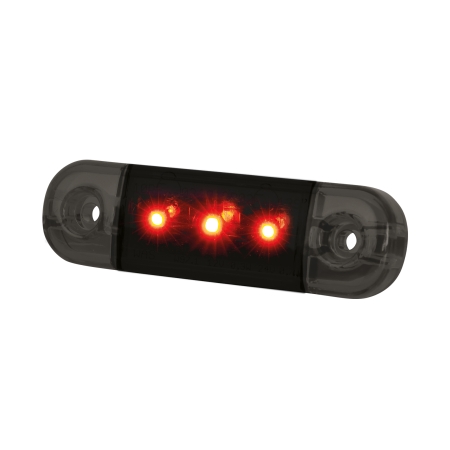 Strands Dark Knight Slim Positionslys 3 LED, Røde LED, Klart Glas i gruppen Positionslys hos BRL (872800331)