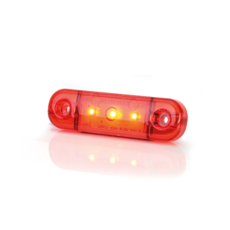 Strands Positionslys Rød Slim 3 LED, 9-36V IP68. E-mærket. i gruppen Positionslys hos BRL (872800341)