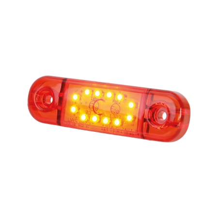 Strands Positionslys Rød Slim 12 LED, 9-36V IP68. E-mærket. i gruppen Bilstereo / LED-lys / LED-lamper / Positionslys hos BRL (872800344)