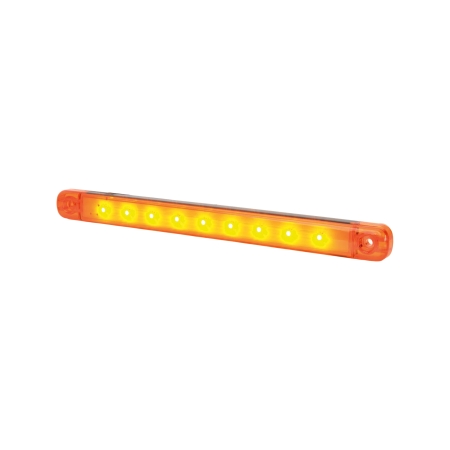 Strands Sidomarkering Orange Slim 9 LED,9-36V IP68. E-mærket. i gruppen Bilstereo / LED-lys / LED-lamper / Ekstra lys hos BRL (872800346)