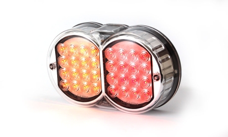 Strands Rundx2 LED 3 Kammer 12-24V, L:208 H:121 D:57Mm Monteringsbolt M8 i gruppen Baklys hos BRL (872800358)