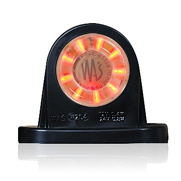 Strands Gummiarm Rød/Hvid LED 12-24V, Klarglas Foran/Bag, E-mærket. i gruppen Positionslys hos BRL (872800370N)