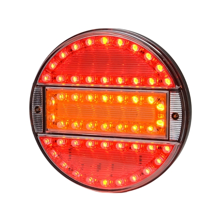 Strands Rund LED 3 Kamre 12-24V, 142 mm Diameter Farvet Linse i gruppen Bilstereo / LED-lys / LED-lamper / Baklys hos BRL (872800732)