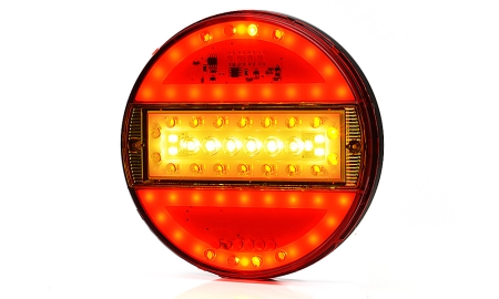 Strands Rund LED 5 Kamre 12-24V, 142 mm Dia Farvet Linse i gruppen Baklys hos BRL (872800742)