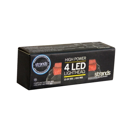 Strands Riktet Blinklys Rød 4 LED i gruppen Bilstereo / LED-lys / LED-lamper / Blitzlys hos BRL (872850165HPR)