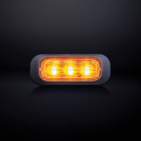Strands Dark Knight Riktat Blixtlys Orange 3 LED Klar Linse i gruppen Blitzlys hos BRL (872850400)