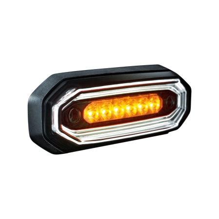 Strands FOR9T Aura varsellys, 6 LED, hvid/amber, mørk linse i gruppen Bilstereo / LED-lys / LED-lamper / Blitzlys hos BRL (872903031)