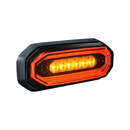Strands FOR9T Aura varsellys, 6 LED, rød/amber, mørk linse i gruppen Bilstereo / LED-lys / LED-lamper / Blitzlys hos BRL (872903033)