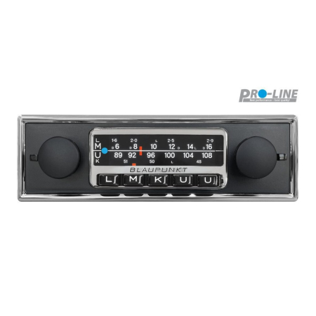 Blaupunkt Frankfurt Stereo, moderne retrostereo med sort front i gruppen Bilstereo / Autoradio / 1DIN hos BRL (873FRANKFURTSTEREO)