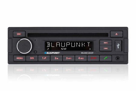 Blaupunkt Milano 200 BT, retro bilstereo med Bluetooth i gruppen Bilstereo / Autoradio / 1DIN hos BRL (873MILANO200BT)