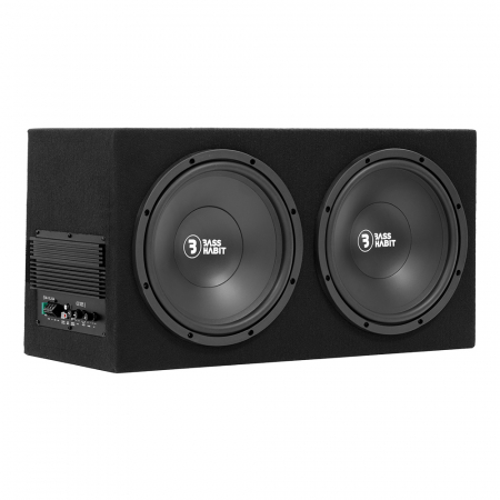Bass Habit Play PL212A, prisvenlig 2x12 tommer aktiv basboks i gruppen Bilstereo / Bas / Aktiv subwoofer hos BRL (890PL212A)