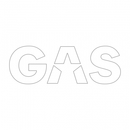 GAS-klistermærke 45x15.5cm, hvid i gruppen Bilstereo / Tilbehør / Merchandise hos BRL Electronics (909LOGOCLW)