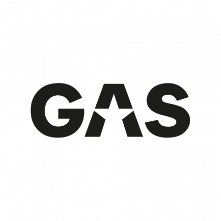 GAS-klistermærke 23x8cm, sort i gruppen Bilstereo / Tilbehør / Merchandise hos BRL Electronics (909LOGOCMB)