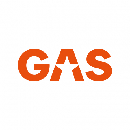 GAS-klistermærke 23x8cm, orange i gruppen Bilstereo / Tilbehør / Merchandise hos BRL Electronics (909LOGOCMO)