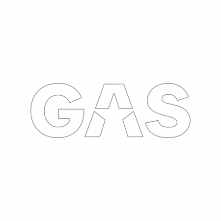 GAS-klistermærke 23x8cm, hvid i gruppen Bilstereo / Tilbehør / Merchandise hos BRL Electronics (909LOGOCMW)
