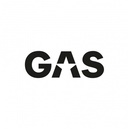 GAS-klistermärke 16x5.5cm, svart i gruppen Bilstereo / Tilbehør / Merchandise hos BRL Electronics (909LOGOCSB)