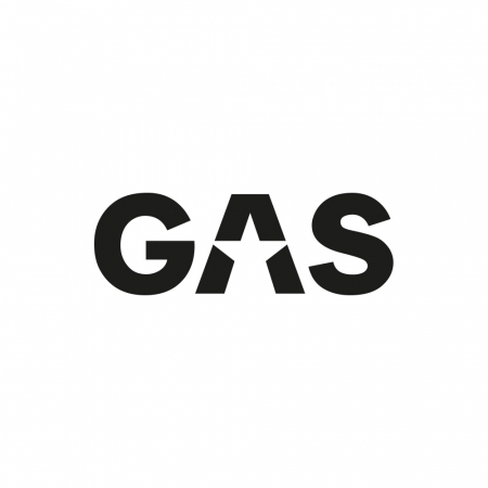 GAS-klistermærke 16x5.5cm, sort i gruppen Bilstereo / Tilbehør / Merchandise hos BRL Electronics (909LOGOCSB)