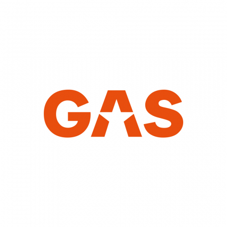 GAS-klistermärke 16x5.5cm, orange i gruppen Bilstereo / Tilbehør / Merchandise hos BRL Electronics (909LOGOCSO)