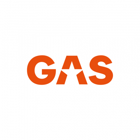 GAS-klistermærke 16x5.5cm, orange i gruppen Bilstereo / Tilbehør / Merchandise hos BRL Electronics (909LOGOCSO)