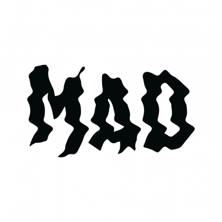MAD 10x5.5cm, sort i gruppen Bilstereo / Tilbehør / Merchandise hos BRL Electronics (909MADCSB)