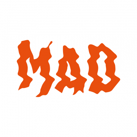 MAD 10x5.5cm, orange i gruppen Bilstereo / Tilbehør / Merchandise hos BRL Electronics (909MADCSO)