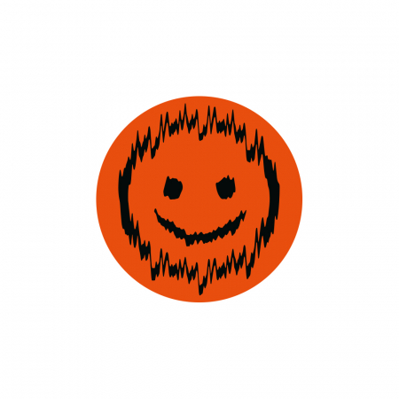 SHAKY 7x7cm, orange og sort i gruppen Bilstereo / Tilbehør / Merchandise hos BRL Electronics (909SHAKYFSBO)