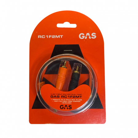 GAS RC1F2MT prisvärd Y-splitt 1F2M, 30 cm i gruppen Bilstereo / Kabler / Signalkabler hos BRL Electronics (910RC1F2MT)