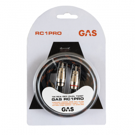 GAS RC1PRO trippelskærmet RCA-kabel, 1 meter i gruppen Bilstereo / Kabler / Signalkabler hos BRL (910RC1PRO)