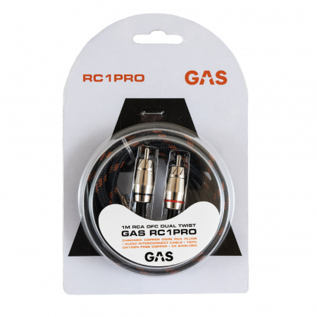 GAS RC1PRO trippelskärmad RCA-kabel, 1 meter i gruppen Bilstereo / Kabler / Signalkabler hos BRL Electronics (910RC1PRO)